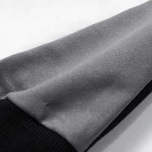 ชุดออกกำลังกายสีดำทันสมัยมีฮู้ดและกางเกงวิ่งแบบมีซิปเหมาะสำหรับใส่ไปยิม - Product Image 4