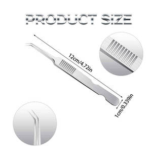 Pince à épiler professionnelle d'extension de cils en acier inoxydable de qualité supérieure - Product Image 2