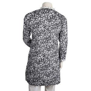 คุรตีผ้าฝ้ายสำหรับผู้หญิง - สีดำ - Product Image 4