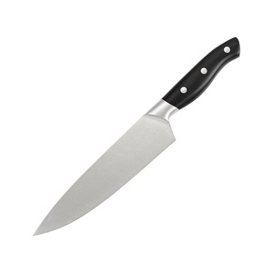 Venta al por mayor personalizado OEM ODM cubertería de fábrica Damasco de acero inoxidable de mango forjado cuchillo de cocina cuchillo de Chef con mango negro - Product Image 6
