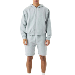 Ensembles courts à capuche pour hommes Ensembles courts à capuche pour hommes respirants personnalisés Ensembles courts à capuche pour hommes Ensembles de shorts à capuche à séchage rapide - Product Image 1