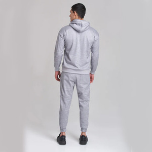 Ensemble de survêtements d'hiver en polaire épaisse gris clair pour hommes les plus exigeants Sweat à capuche pour hommes avec pantalon de jogging Ensemble de survêtement - Product Image 3