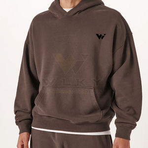 Sudadera de algodón de alta calidad para hombre con capucha recortada, camisetas con logotipo personalizado, sudaderas de lana, ropa con logotipo personalizado - Product Image 3