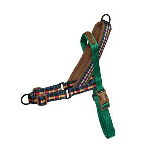 Harnais pour chien Norwegian Luxury Softer-Walk en polyester à motifs écossais et unis pour chiens de petite, moyenne et grande taille, pour la promenade. - Product Image 1