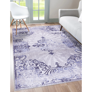 Netline Home Beige Floral <b>Washable</b> <b>Rug</b> NL1009-9x12 Machine Made Non-Slip Rectangle Hallway <b>Rug</b> - Product Image 6
