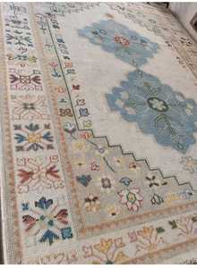 Tapis en laine de soie Design moderne fait à la main de luxe noué à la main technique de noeud turc longue durée lavable tailles personnalisables 5x8 - Product Image 2