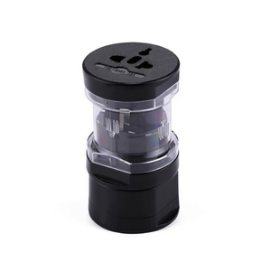 All-in-1 <b>Universal</b> Travel <b>Adapter</b> with EU AU UK US Plugs Black Color - Product Image 2