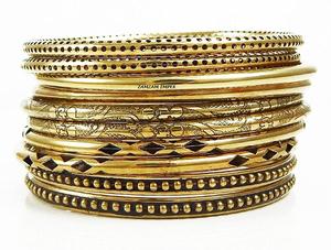 Juego de Brazaletes de Latón Hechos a Mano, Surtidos, 10 Piezas, Ligeros, con Relieve, Modernos, para Bodas y Aniversarios, Joyería para Mujer, Color Personalizado - Product Image 2