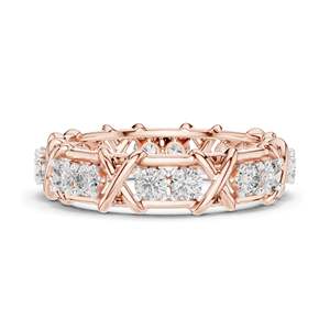 Anillo de Eternidad con Diamante Cultivado en Laboratorio de 1.04 CT para Mujer, Corte Brillante Redondo, Claridad VVS-VS EF, Oro de 18K, 14K, 10K y Plata 925 - Product Image 3