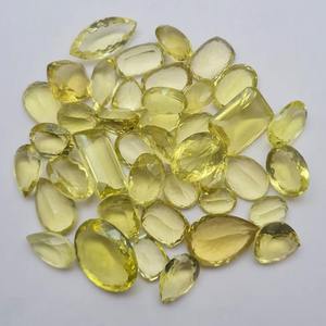 พลอยเลมอนโทปาซทรงเหลี่ยมแบบไม่มีการเจียระไนสำหรับทำเครื่องประดับ - Product Image 3