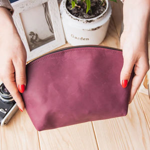 Sac cosmétique vintage pour femme en cuir personnalisé pour cadeau de voyage de toilette avec fermeture à glissière idées de cadeaux d'anniversaire pour - Product Image 1