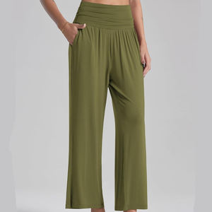 กางเกง plazo ระบายอากาศสไตล์ใหม่สำหรับผู้หญิงกางเกง plazo พิมพ์โลโก้ตามสั่ง - Product Image 1