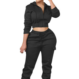 Ensemble de sweats à capuche courts pour femmes de grande taille à prix raisonnable Ensemble de sweats à capuche courts les plus vendus - Product Image 4