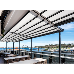 Pérgola Retráctil <span class=keywords><strong>de</strong></span> Diseño Moderno para Jardín, <span class=keywords><strong>Toldo</strong></span> Eléctrico para Exteriores con Cubierta - Product Image 4