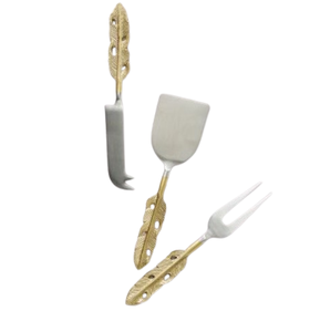 Fournisseur de gros Ensemble d'outils à fromage à manche coloré en métal plaqué argent fait à la main Ensemble de fromage de cuisine Royal Home - Product Image 6