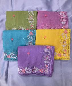 กำลังมองหาผ้าซารีผ้าไหมจอร์เจียต์ปักคุณภาพสูง FABZONE S101 สีเดียวกันนี้ สวยงาม เหมาะสำหรับงานแต่งงาน ระดับพรีเมียม - Product Image 4