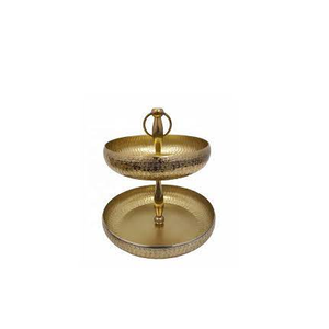 Présentoir à gâteau rond en laiton et support à gâteau de fête et ustensiles de cuisine et restaurants de mariage royal - Product Image 2