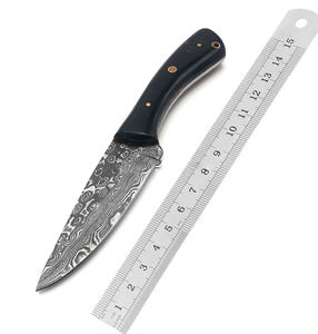 Cuchillo de caza de acero de Damasco de alta calidad, venta al por mayor, cuchillo de Camping, cuchillos de caza al aire libre con funda - Product Image 5