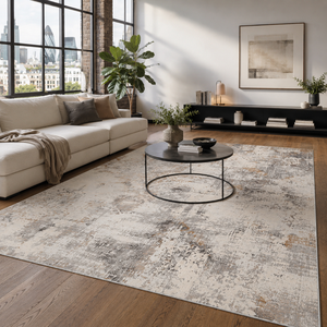 Netline Home Ordered Octagons Warm Taupe Heritage <b>Washable</b> <b>Rug</b> - Product Image 1