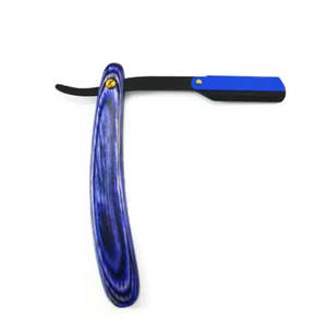 Maquinilla de afeitar recta de peluquero profesional para afeitado en húmedo de hombre, hoja única con mango de plástico, logotipo personalizado, afeitado de Bikini para cara y cuerpo - Product Image 1