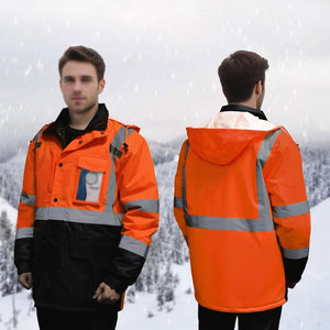 Veste de sécurité haute visibilité avec logo personnalisé Classe personnalisée imperméable pour vêtements de travail pour hommes - Product Image 5