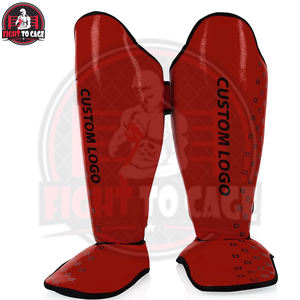 Espinilleras Ligeras y Duraderas con Absorción de Impactos, Cierre de Velcro de Cuero para Entrenamiento de Boxeo, Sparring y Competición - Product Image 3