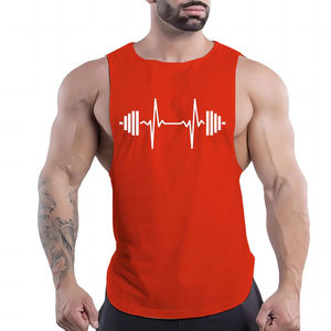Débardeur de fitness décontracté pour hommes gilet de sport lavé avec maille respirante imprimé gilet de course pour les gymnases et l'entraînement - Product Image 3