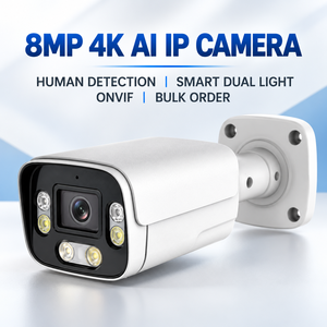 Cámara de Seguridad IP PoE 4K de 8MP, Detección Humana por IA, Visión Nocturna Inteligente con Doble Luz, ONVIF, Cámara CCTV para Exteriores, Venta al por Mayor - Product Image 4