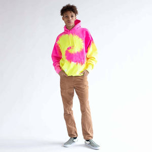 Sweat à capuche unisexe surdimensionné en molleton épais 100 % coton, tie-dye, avec logo personnalisé imprimé, brodé ou appliqué, couleur unie, vente en gros - Product Image 6