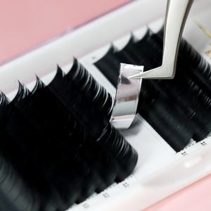 Extensions De <span class=keywords><strong>Cils</strong></span> En Cachemire De Soie Fournitures Vendeur En Gros Facile à Fan J C CC D DD Plateaux De <span class=keywords><strong>Cils</strong></span> En Velours Noir Mat - Product Image 5