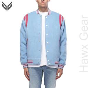 Logo personnalisé Qualité supérieure Veste de mode d'hiver à manches longues Toile Style de rue Manteau Letterman - Product Image 3