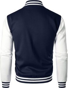 Vente en gros de vestes grande taille pour hommes d'université pour l'hiver vestes d'université vierges à motif uni de letterman avec logo personnalisé - Product Image 3