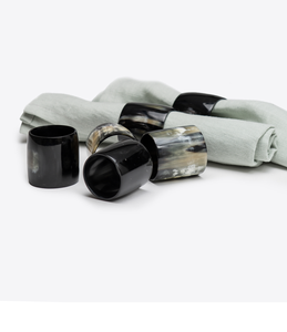 แหวนรองผ้าเช็ดปากเขาควายเขาสีดำธรรมชาติงานฝีมือดีไซน์ใหม่ขายดี - Product Image 1