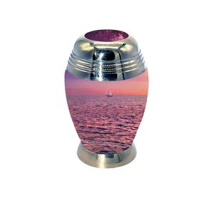 Diseño grabado Aluminio Star Fish y Seashore Tema Recuerdo Cremación Urna para cenizas humanas Recuerdo Urnas - Product Image 6