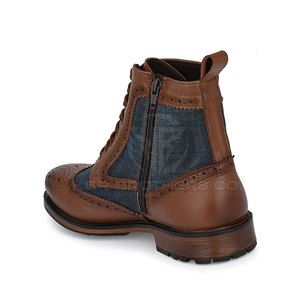 Botas de vaquero occidentales para mujer, botas de vaquero de cuero genuino bordadas cómodas, uso duradero, botas de vaquero de cuero hechas a mano - Product Image 3