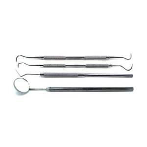 Ensemble d'instruments dentaires Taidoc en acier inoxydable de qualité supérieure, certifiés CE de classe I, manuels, 4 pièces, réutilisables - Product Image 6