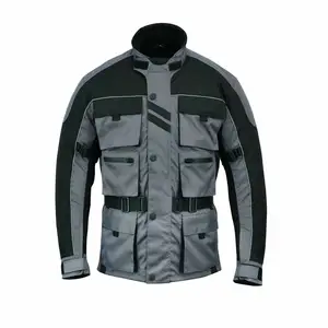 男士摩托车夹克摩托车100% 防水夹克纺织Cordura黑色外套和夹克