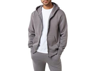 Chándales Unisex Transpirables de Felpa 100% Algodón, Estilo Holgado con Cremallera Completa para Hombre, para Uso Casual en Otoño e Invierno - Product Image 3