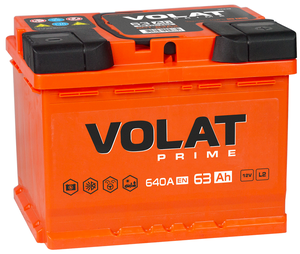 Batería de Plomo-Ácido VOLAT Prime 55-63Ah, 12V, L2, R+/L+, Tipo Caja L2, Baterías de Plomo-Ácido para Automóviles Fabricadas en Bielorrusia - Product Image 4