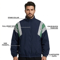 Veste imperméable confortable en polyester 100% pour hommes, vêtements de sport tendance, logo personnalisable, vente en gros