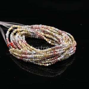 Cuenta de diamante en bruto multicolor, Natural diamante en bruto de alta calidad, cuenta sin cortar, cumpleaños personalizado, Diamante de hebra larga de 16 pulgadas - Product Image 3