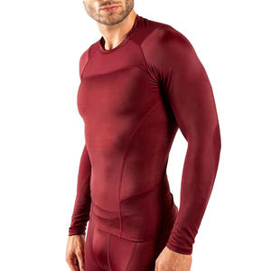 Camiseta de compresión MMA de manga larga con cuello redondo para artes marciales, personalizada con impresión digital por sublimación. - Product Image 6