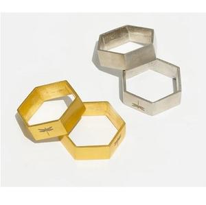 Rond de serviette en métal fini or de forme ronde pour la décoration de table de la maison et du restaurant Porte-serviettes fait main - Product Image 6