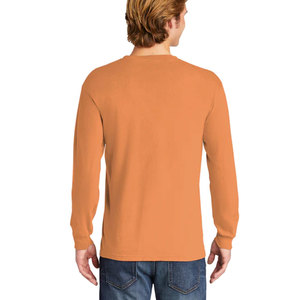 Venta al por mayor para hombre de cuello redondo último diseño de lana básica impresión Logo Camiseta de manga larga - Product Image 6