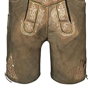 Servicio OEM, venta al por mayor, pantalones cortos de cuero bávaro de diseño personalizado, tela altamente transpirable, patrón de etiqueta privada, decoración, recién llegado - Product Image 6