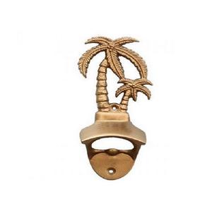 Abrebotellas de palmera redondo chapado en oro moderno de alta calidad estilo real Mesa decorativa Aleación de Metal logotipo personalizado precio bajo - Product Image 1