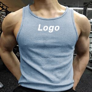 Débardeurs sans manches imprimés avec logo de sport pour hommes gilet de gymnastique à séchage rapide chemises tissu en maille respirant tricoté coton décontracté Fitness XL - Product Image 2