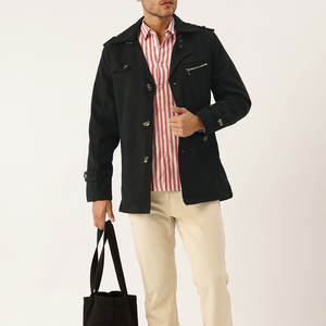 Style de rue tenue décontracté tissu tricoté hommes Long manteau coupe régulière Look classique à la mode tenue hiver chaud hommes manteau - Product Image 4