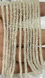 ลูกปัดพลอยโทแพซสีขาวธรรมชาติขนาด4มม. ขนาด14นิ้ว - Product Image 5