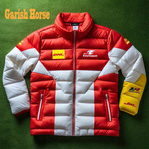 Chaqueta acolchada táctica personalizable con cremallera completa para hombre, carrito de carreras de Kart, cortavientos de invierno con capucha ligera, precio al por mayor de fútbol - Product Image 6